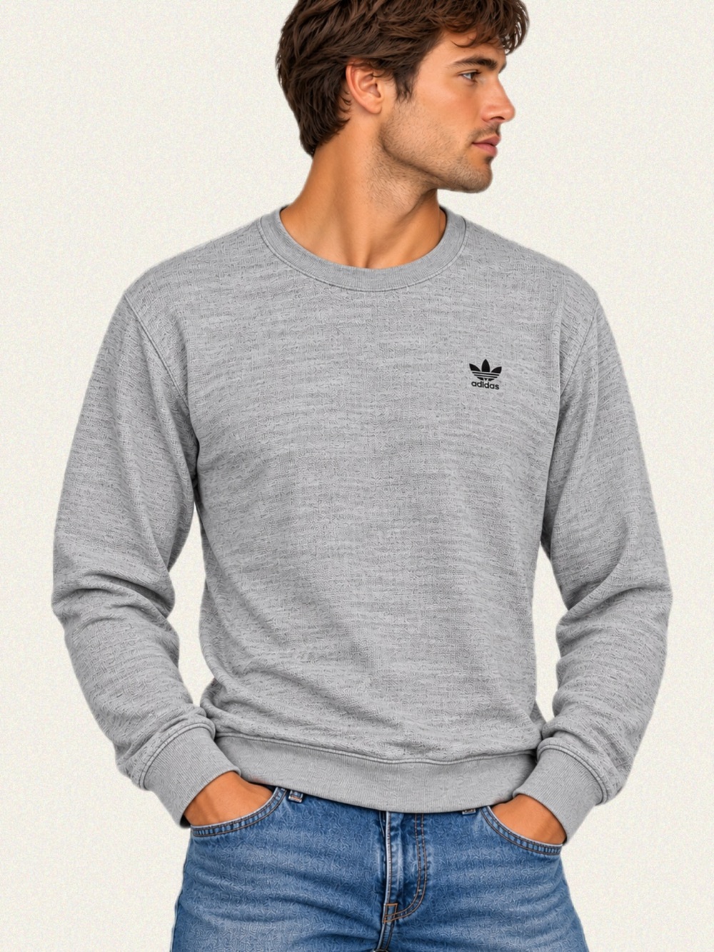 Vintage 80s Adidas Trefoil Crewneck Made in Canada